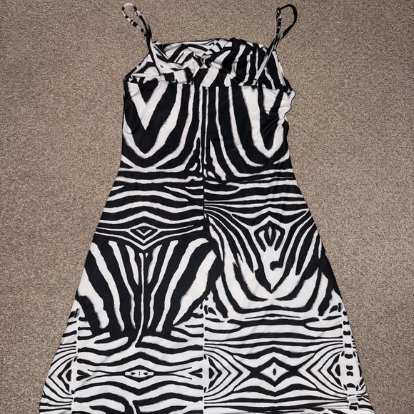 Kamala Mini Dress in Blanc Zebra - Picture 3 of 7